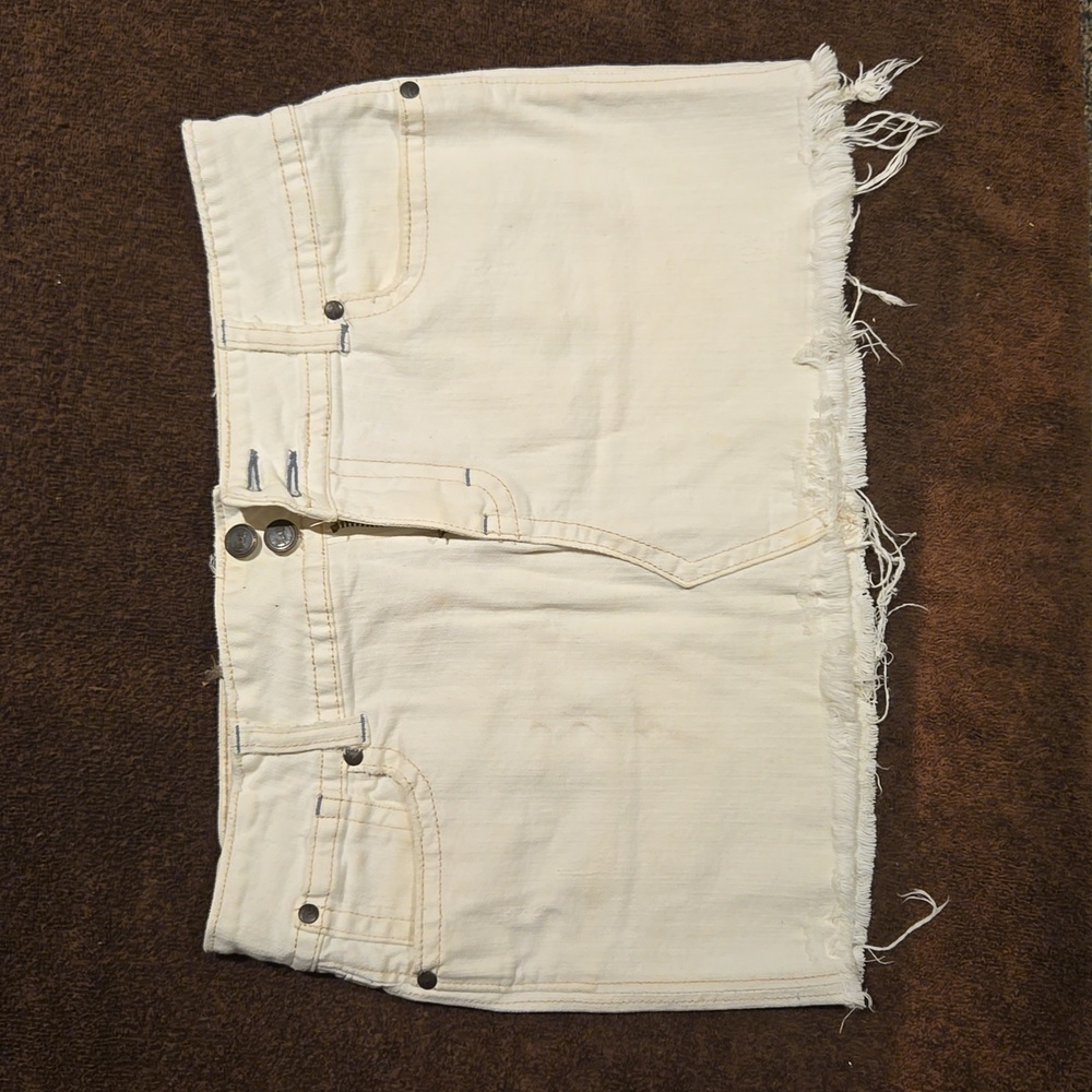 Kali White Denim Skirt